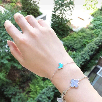 [Luxe Jewelry]BUTTERFLY TURQUOISE BUTTERFLY BRACELET SILVER