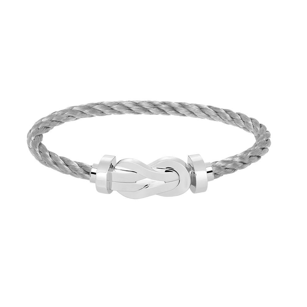[Luxe Jewelry]CHANCE LARGE 8 FIGURE BUCKLE NO DIAMOND BRACELET SILVER