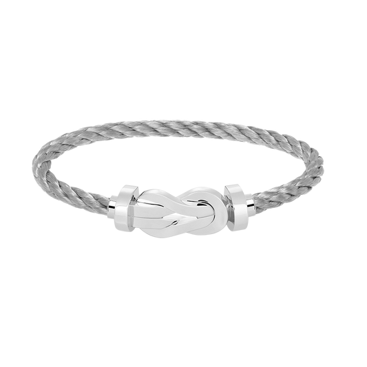 [Luxe Jewelry]CHANCE LARGE 8 FIGURE BUCKLE NO DIAMOND BRACELET SILVER
