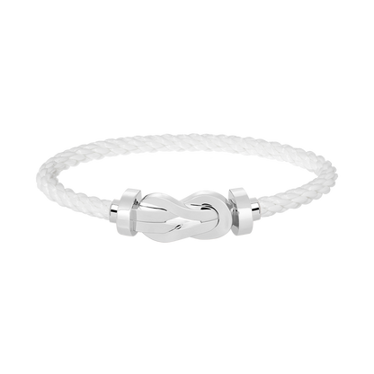 [Luxe Jewelry]CHANCE LARGE 8 FIGURE BUCKLE NO DIAMOND BRACELET SILVER