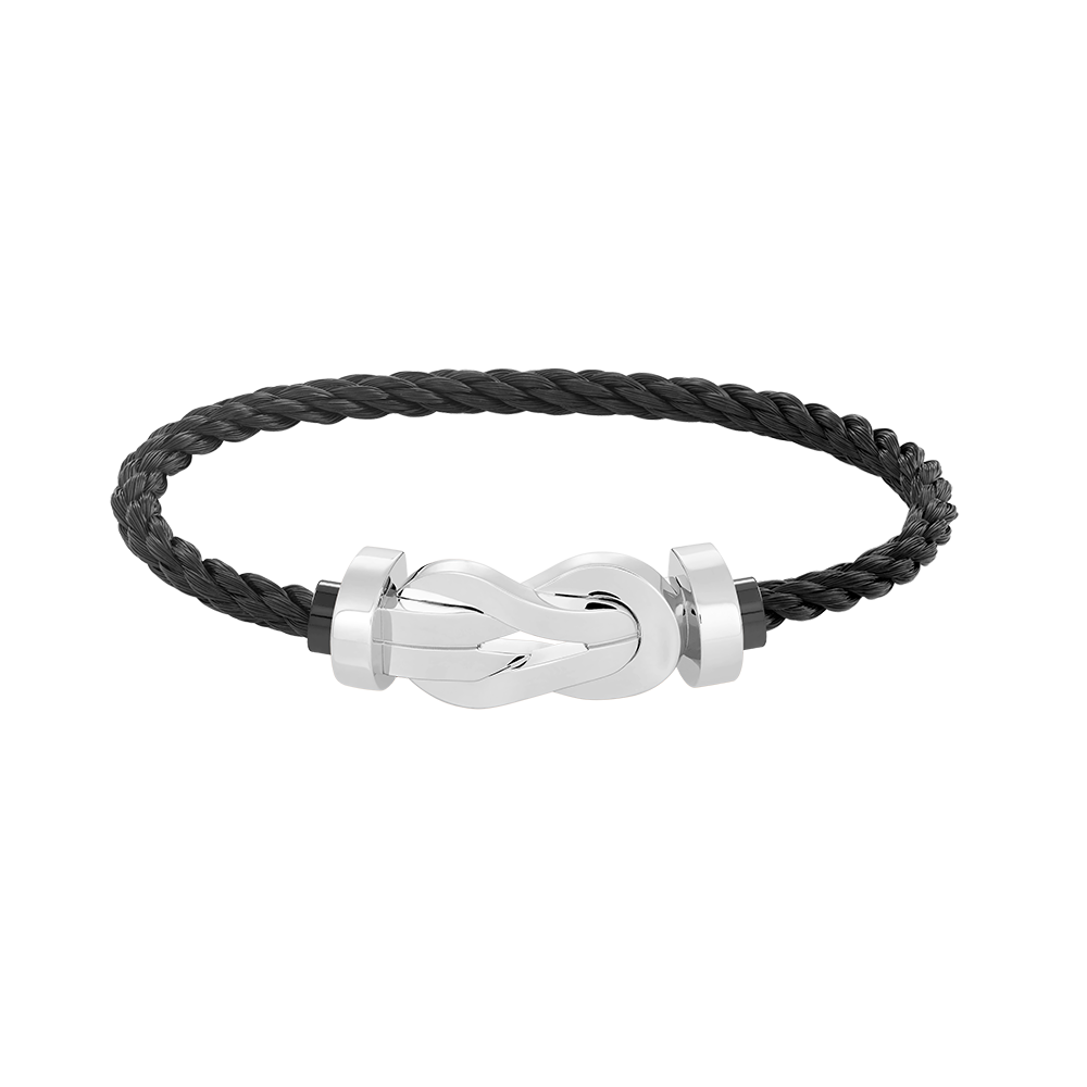 [Luxe Jewelry]CHANCE LARGE 8 FIGURE BUCKLE NO DIAMOND BRACELET SILVER