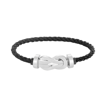 [Luxe Jewelry]CHANCE LARGE 8 FIGURE BUCKLE NO DIAMOND BRACELET SILVER