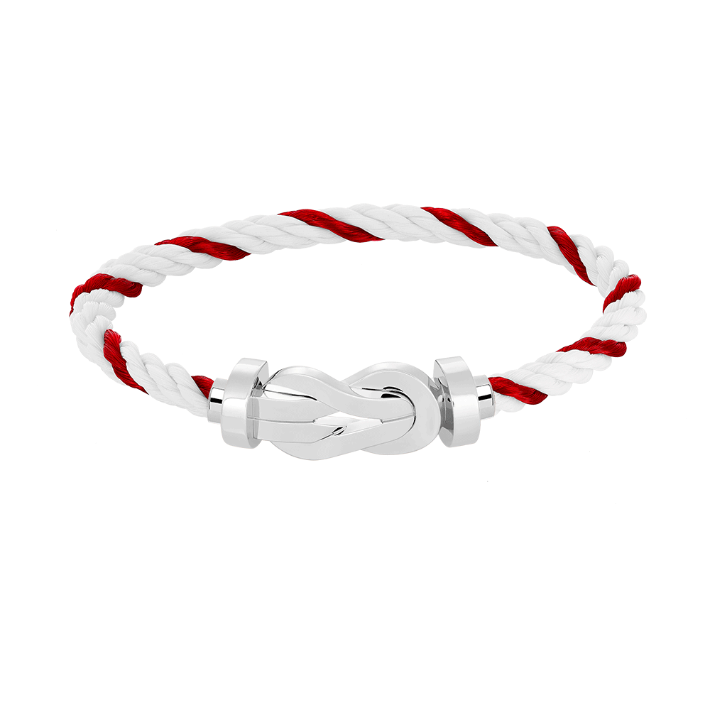 [Luxe Jewelry]CHANCE LARGE 8 FIGURE BUCKLE NO DIAMOND BRACELET SILVER