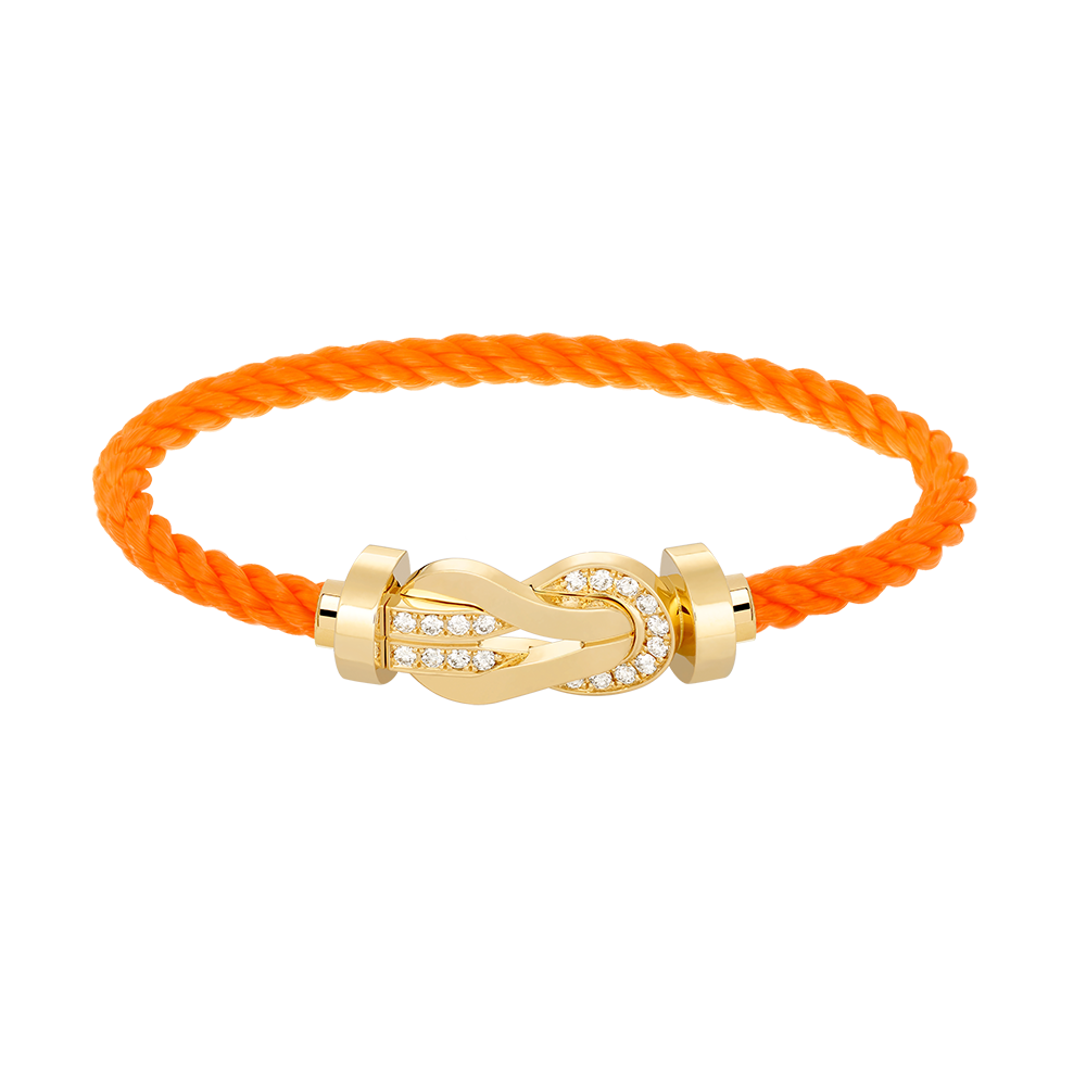 [Luxe Jewelry]CHANCE LARGE 8 FIGURE BUCKLE HALF DIAMOND BRACELET GOLD