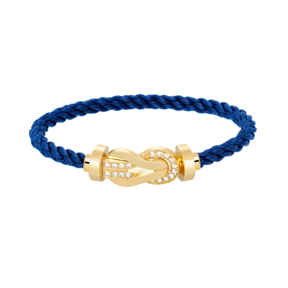 [Luxe Jewelry]CHANCE LARGE 8 FIGURE BUCKLE HALF DIAMOND BRACELET GOLD