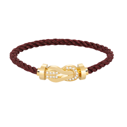 [Luxe Jewelry]CHANCE LARGE 8 FIGURE BUCKLE HALF DIAMOND BRACELET GOLD