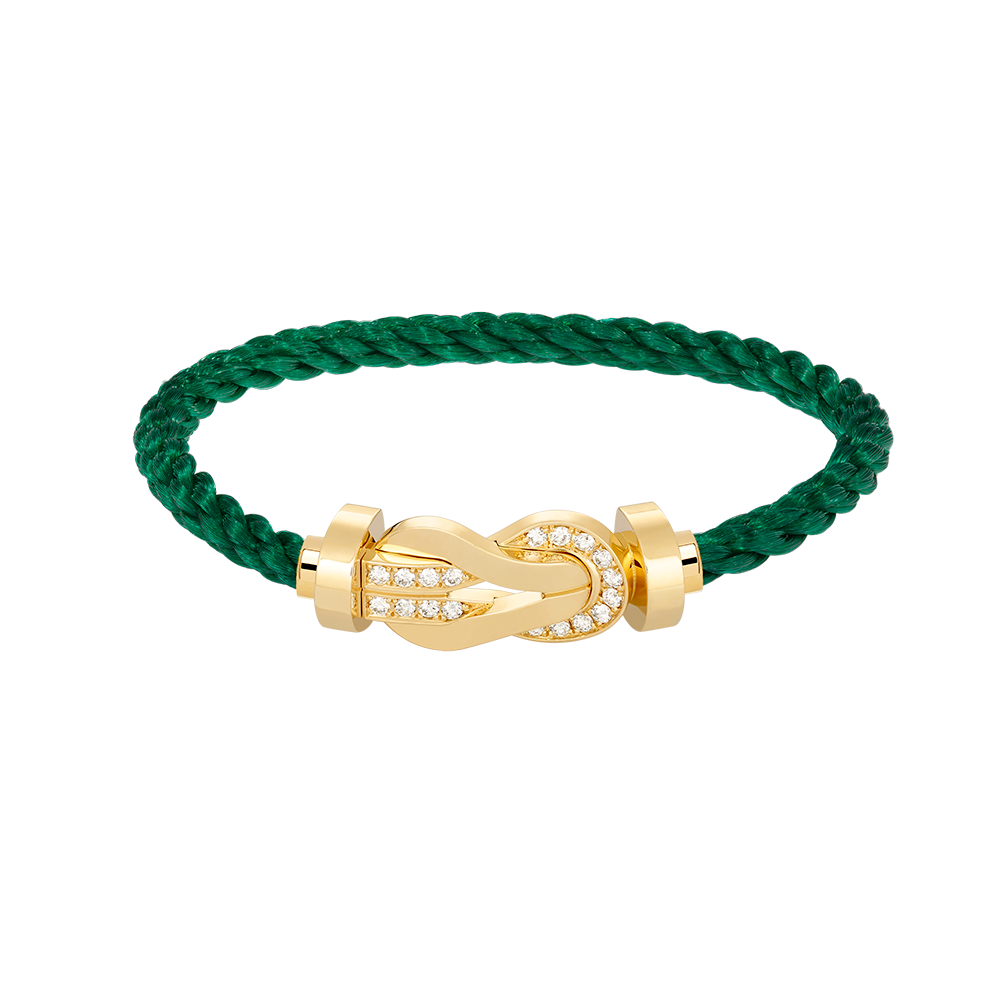 [Luxe Jewelry]CHANCE LARGE 8 FIGURE BUCKLE HALF DIAMOND BRACELET GOLD