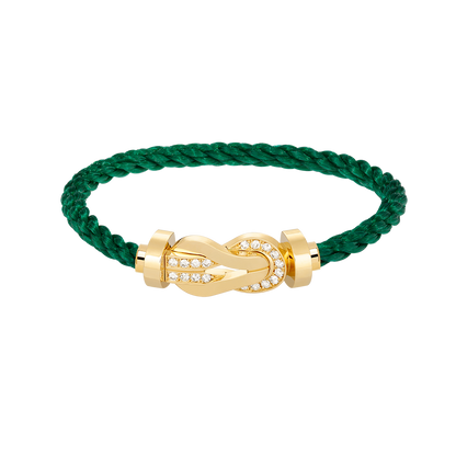 [Luxe Jewelry]CHANCE LARGE 8 FIGURE BUCKLE HALF DIAMOND BRACELET GOLD