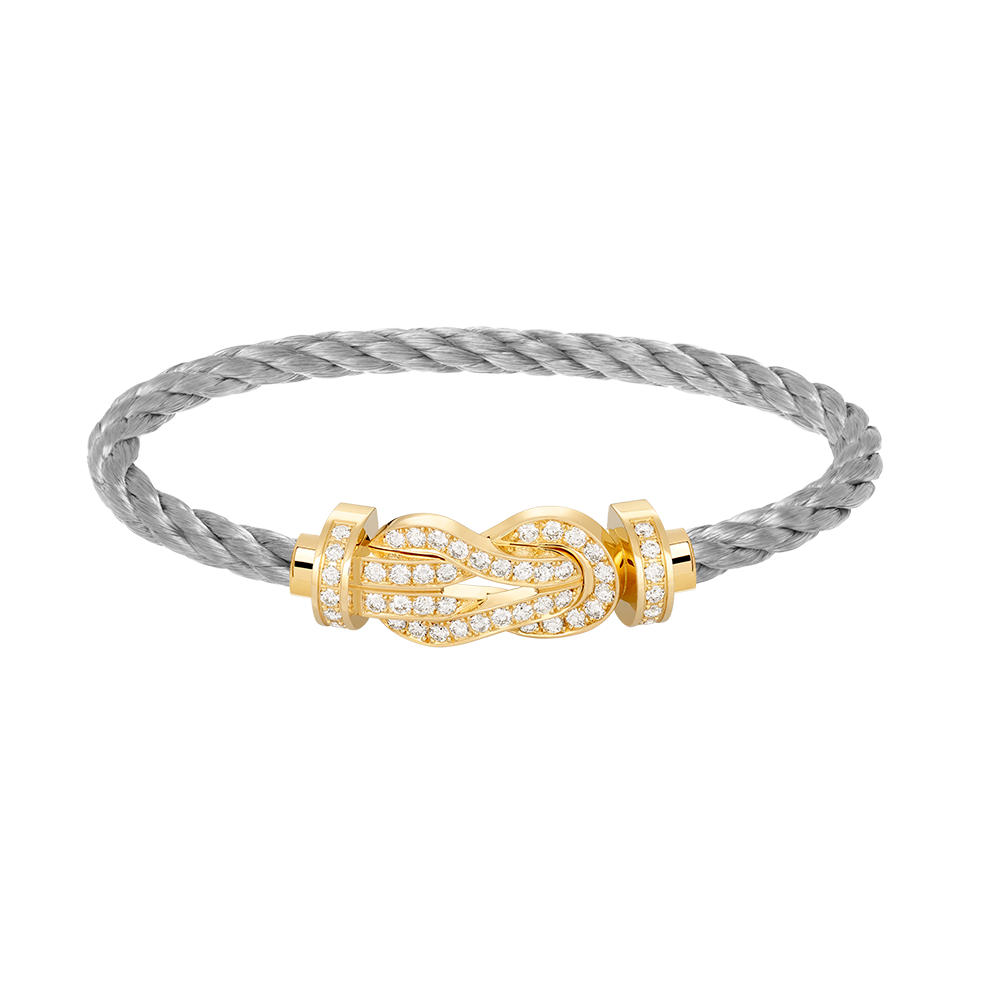 [Luxe Jewelry]CHANCE LARGE 8 FIGURE BUCKLE FULLDIAMOND BRACELET GOLD