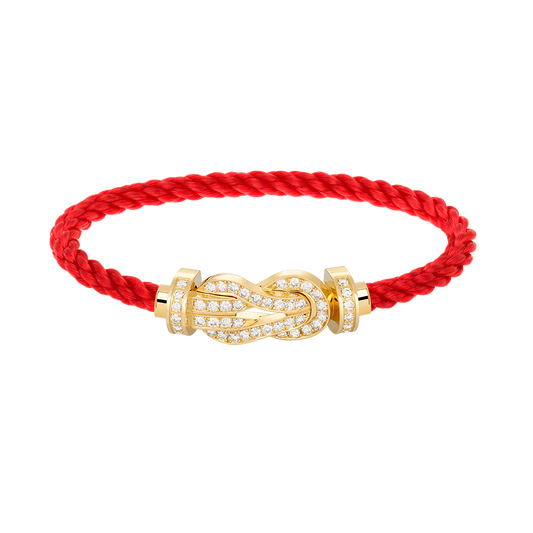 [Luxe Jewelry]CHANCE LARGE 8 FIGURE BUCKLE FULLDIAMOND BRACELET GOLD