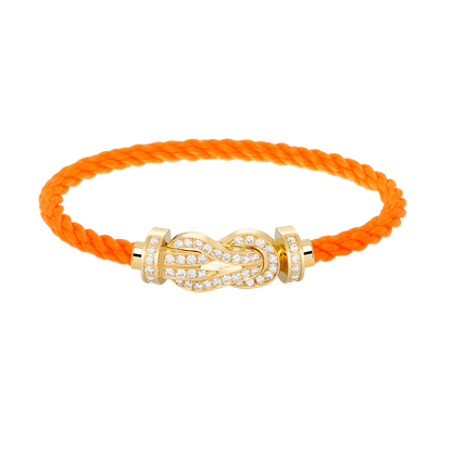 [Luxe Jewelry]CHANCE LARGE 8 FIGURE BUCKLE FULLDIAMOND BRACELET GOLD