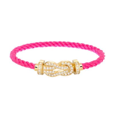 [Luxe Jewelry]CHANCE LARGE 8 FIGURE BUCKLE FULLDIAMOND BRACELET GOLD