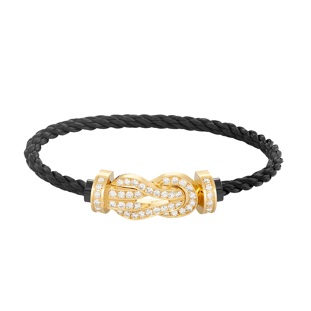 [Luxe Jewelry]CHANCE LARGE 8 FIGURE BUCKLE FULLDIAMOND BRACELET GOLD