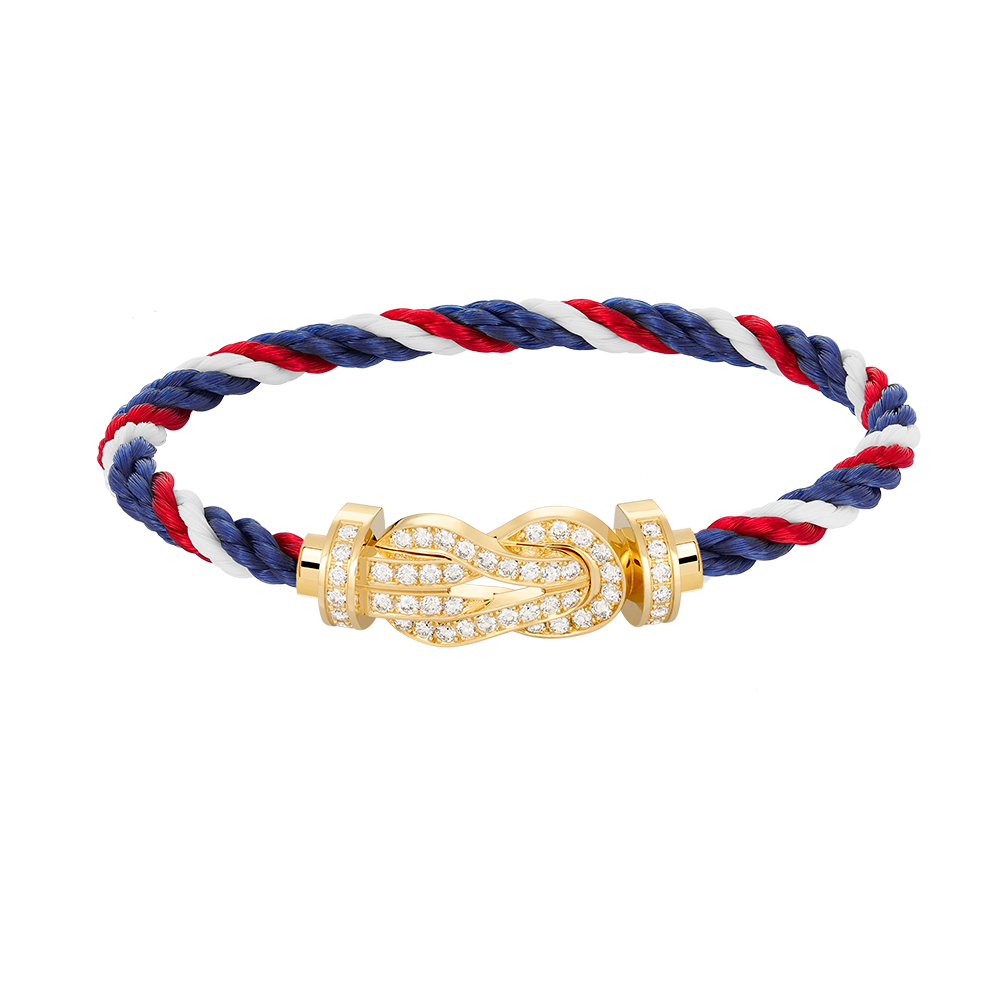 [Luxe Jewelry]CHANCE LARGE 8 FIGURE BUCKLE FULLDIAMOND BRACELET GOLD