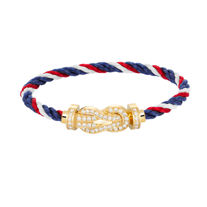 [Luxe Jewelry]CHANCE LARGE 8 FIGURE BUCKLE FULLDIAMOND BRACELET GOLD