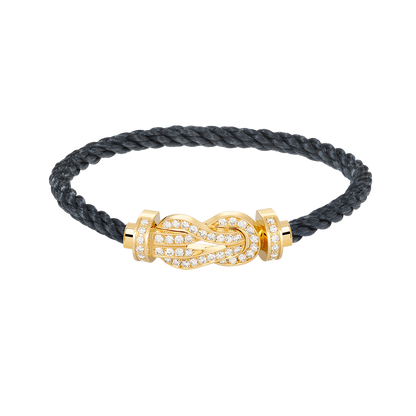 [Luxe Jewelry]CHANCE LARGE 8 FIGURE BUCKLE FULLDIAMOND BRACELET GOLD