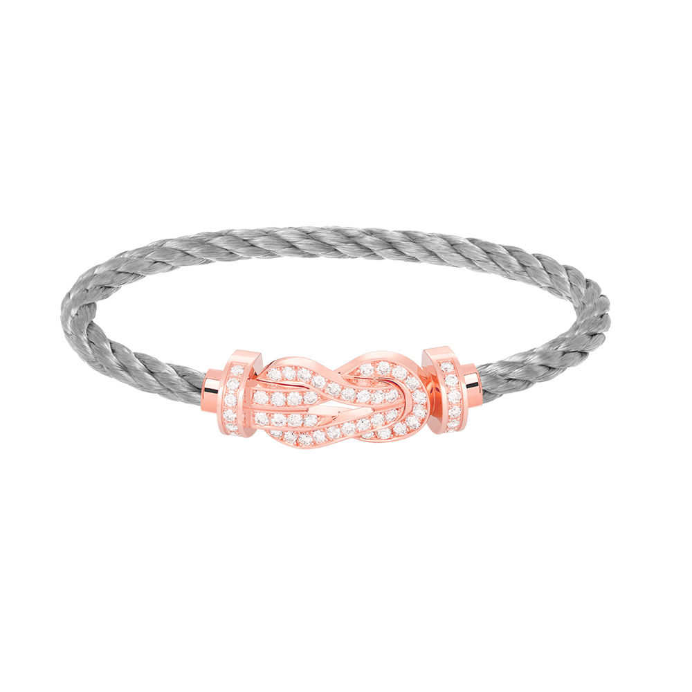 [Luxe Jewelry]CHANCE LARGE 8 FIGURE BUCKLE FULL DIAMOND BRACELET ROSE GOLD