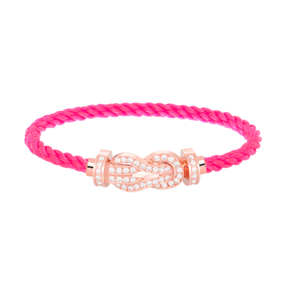 [Luxe Jewelry]CHANCE LARGE 8 FIGURE BUCKLE FULL DIAMOND BRACELET ROSE GOLD