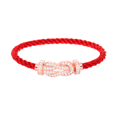 [Luxe Jewelry]CHANCE LARGE 8 FIGURE BUCKLE FULL DIAMOND BRACELET ROSE GOLD