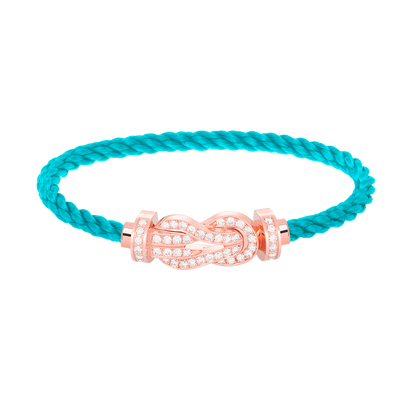 [Luxe Jewelry]CHANCE LARGE 8 FIGURE BUCKLE FULL DIAMOND BRACELET ROSE GOLD