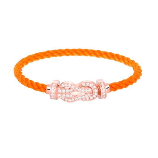 [Luxe Jewelry]CHANCE LARGE 8 FIGURE BUCKLE FULL DIAMOND BRACELET ROSE GOLD