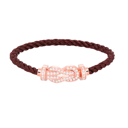 [Luxe Jewelry]CHANCE LARGE 8 FIGURE BUCKLE FULL DIAMOND BRACELET ROSE GOLD