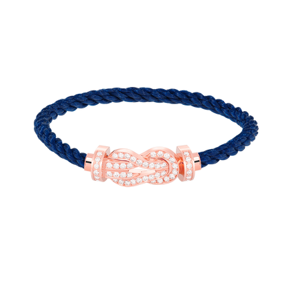 [Luxe Jewelry]CHANCE LARGE 8 FIGURE BUCKLE FULL DIAMOND BRACELET ROSE GOLD