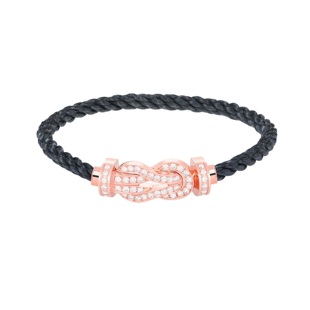 [Luxe Jewelry]CHANCE LARGE 8 FIGURE BUCKLE FULL DIAMOND BRACELET ROSE GOLD
