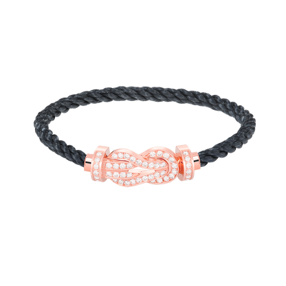 [Luxe Jewelry]CHANCE LARGE 8 FIGURE BUCKLE FULL DIAMOND BRACELET ROSE GOLD