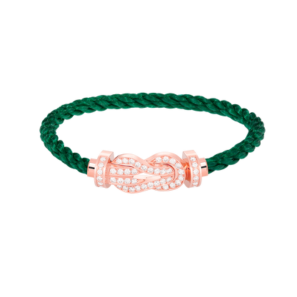 [Luxe Jewelry]CHANCE LARGE 8 FIGURE BUCKLE FULL DIAMOND BRACELET ROSE GOLD