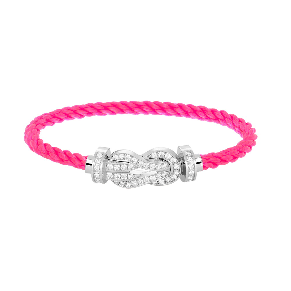 [Luxe Jewelry]CHANCE LARGE 8 FIGURE BUCKLE FULL DIAMOND BRACELET SILVER