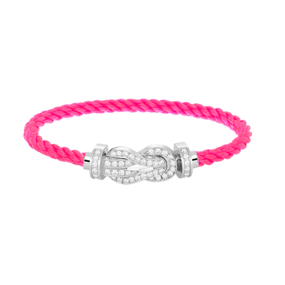 [Luxe Jewelry]CHANCE LARGE 8 FIGURE BUCKLE FULL DIAMOND BRACELET SILVER
