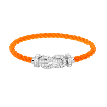 [Luxe Jewelry]CHANCE LARGE 8 FIGURE BUCKLE FULL DIAMOND BRACELET SILVER
