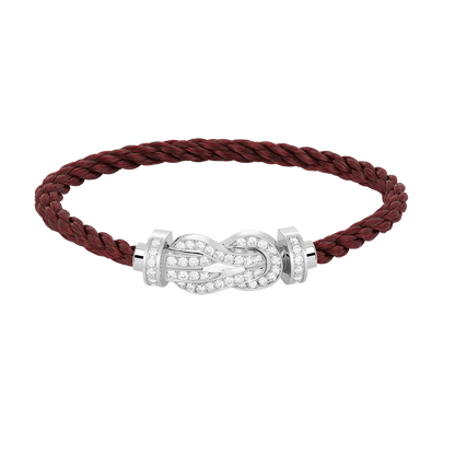 [Luxe Jewelry]CHANCE LARGE 8 FIGURE BUCKLE FULL DIAMOND BRACELET SILVER