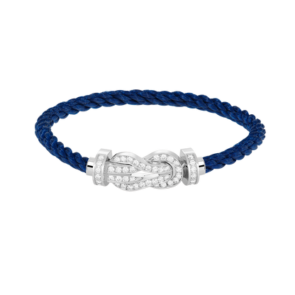 [Luxe Jewelry]CHANCE LARGE 8 FIGURE BUCKLE FULL DIAMOND BRACELET SILVER