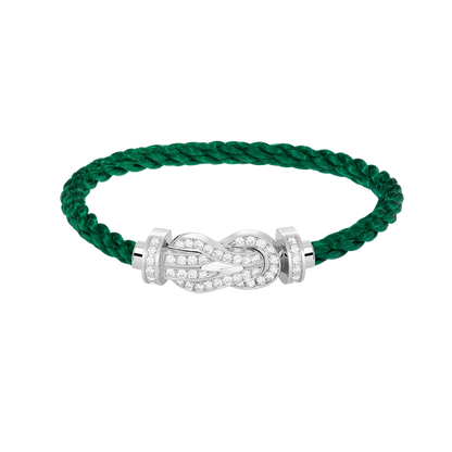 [Luxe Jewelry]CHANCE LARGE 8 FIGURE BUCKLE FULL DIAMOND BRACELET SILVER