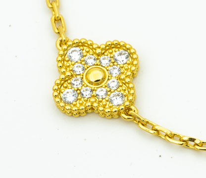 [Luxe Jewelry]CLOVER BRACELET 5 MOTIFS GOLD DIAMOND