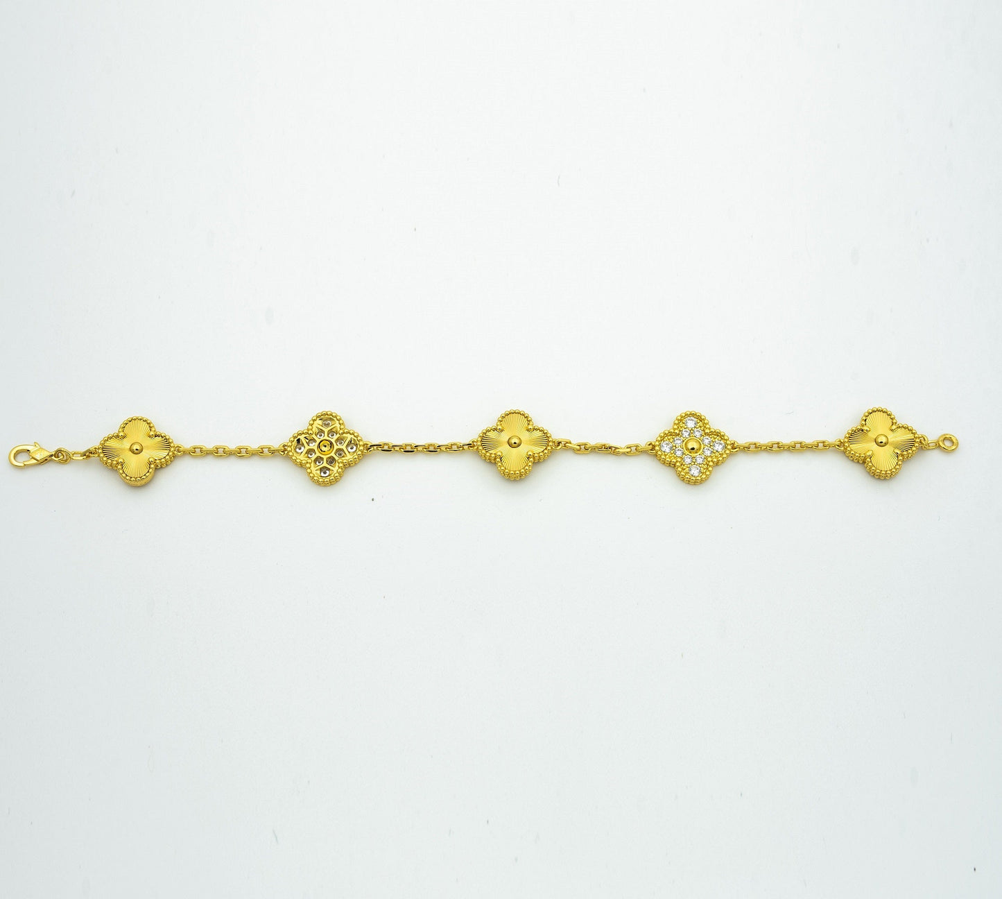 [Luxe Jewelry]CLOVER BRACELET 5 MOTIFS GOLD DIAMOND