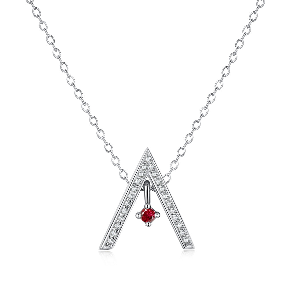[Luxe Jewelry]Sparkling "A" Shape Necklace