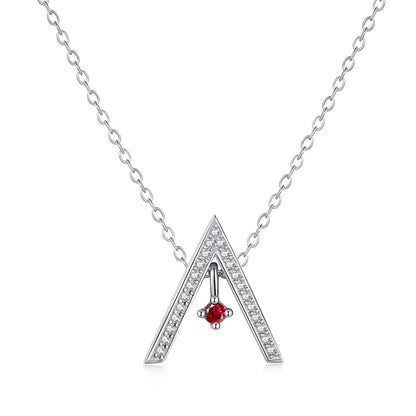 [Luxe Jewelry]Sparkling "A" Shape Necklace