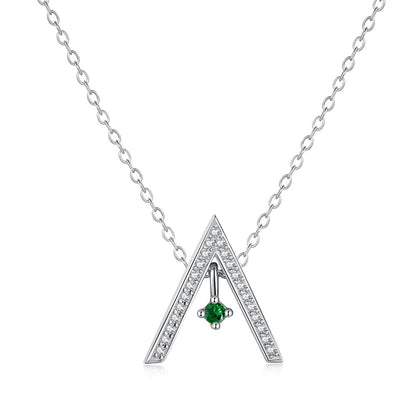 [Luxe Jewelry]Sparkling "A" Shape Necklace