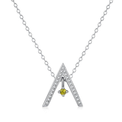 [Luxe Jewelry]Sparkling "A" Shape Necklace