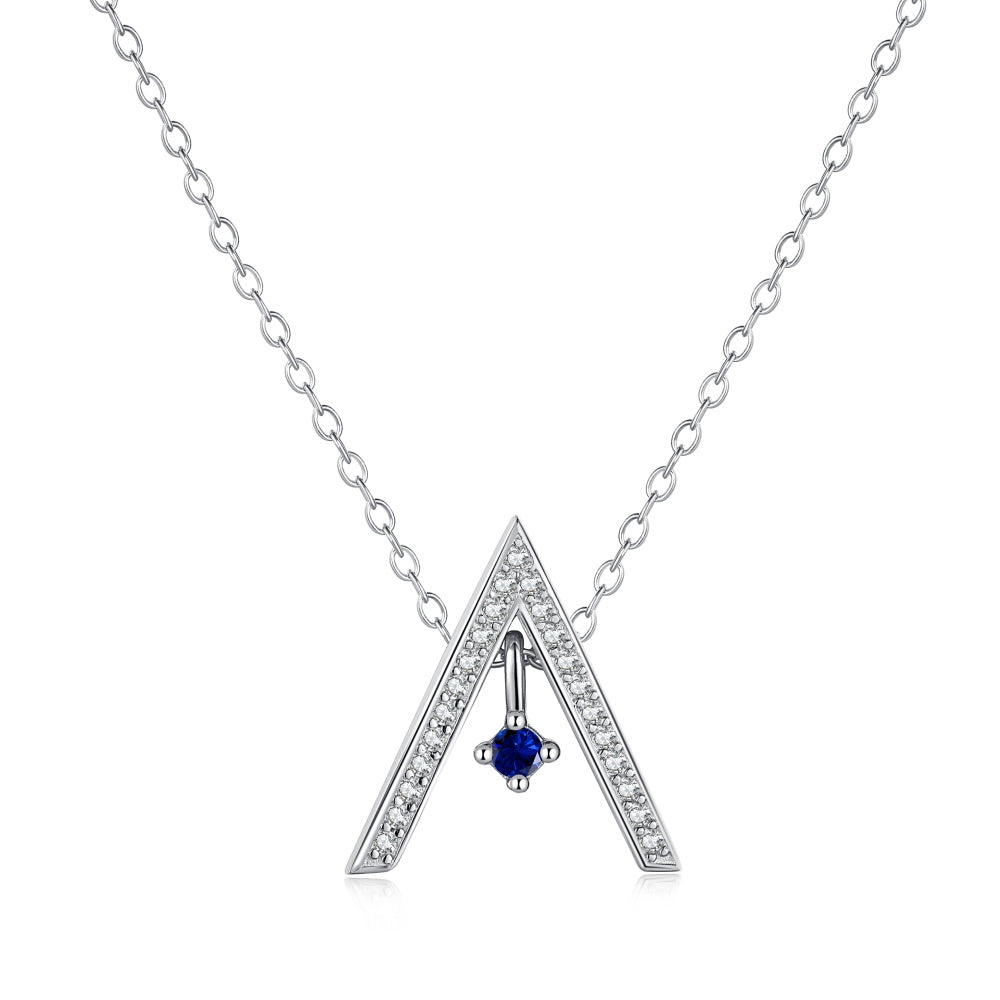 [Luxe Jewelry]Sparkling "A" Shape Necklace