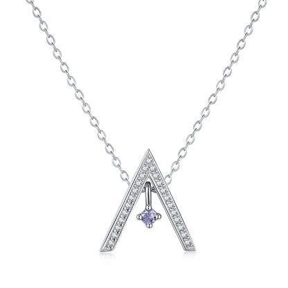 [Luxe Jewelry]Sparkling "A" Shape Necklace
