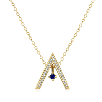 [Luxe Jewelry]Sparkling "A" Shape Necklace