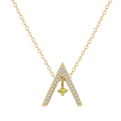 [Luxe Jewelry]Sparkling "A" Shape Necklace