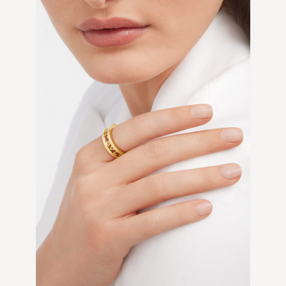 [Luxe Jewelry]ZERO 1 ONE-BAND WITH OPENWORK LOGO SPIRAL RING