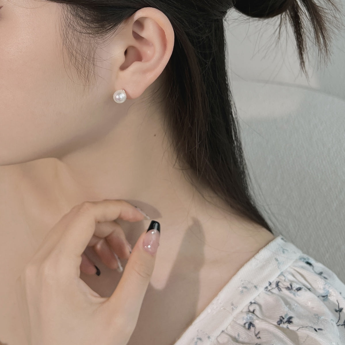 [Luxe Jewelry]Delicate Pearl Earrings