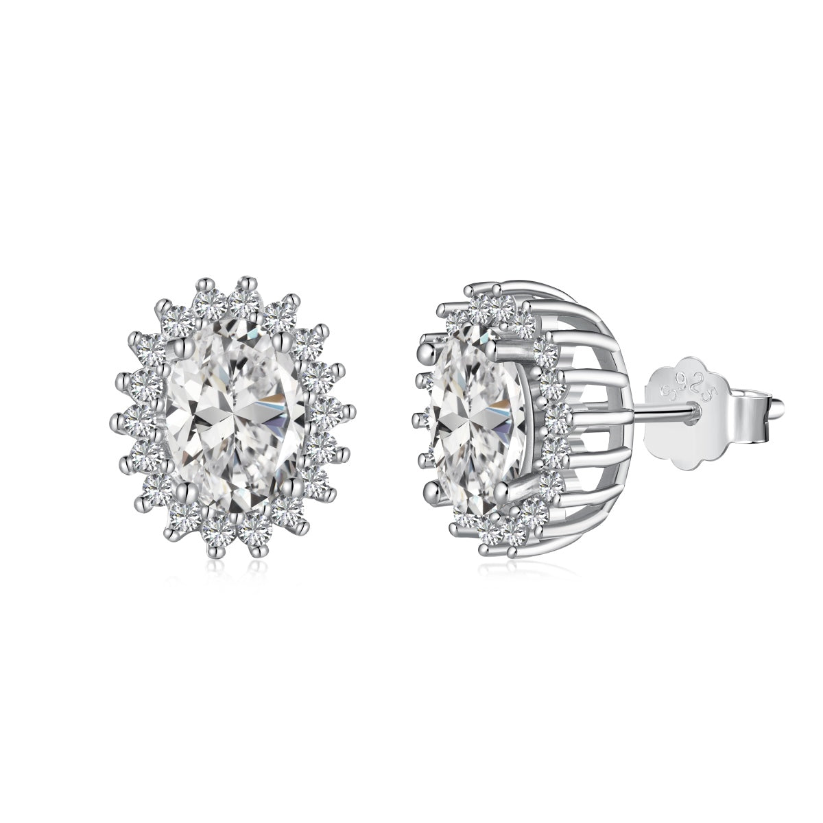 [Luxe Jewelry]Delicate Radiant Oval Cut Daily Earrings