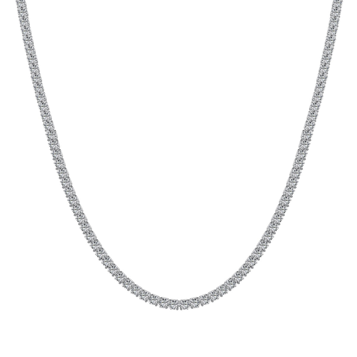 [Luxe Jewelry]Delicate Round Shape Tennis Necklace